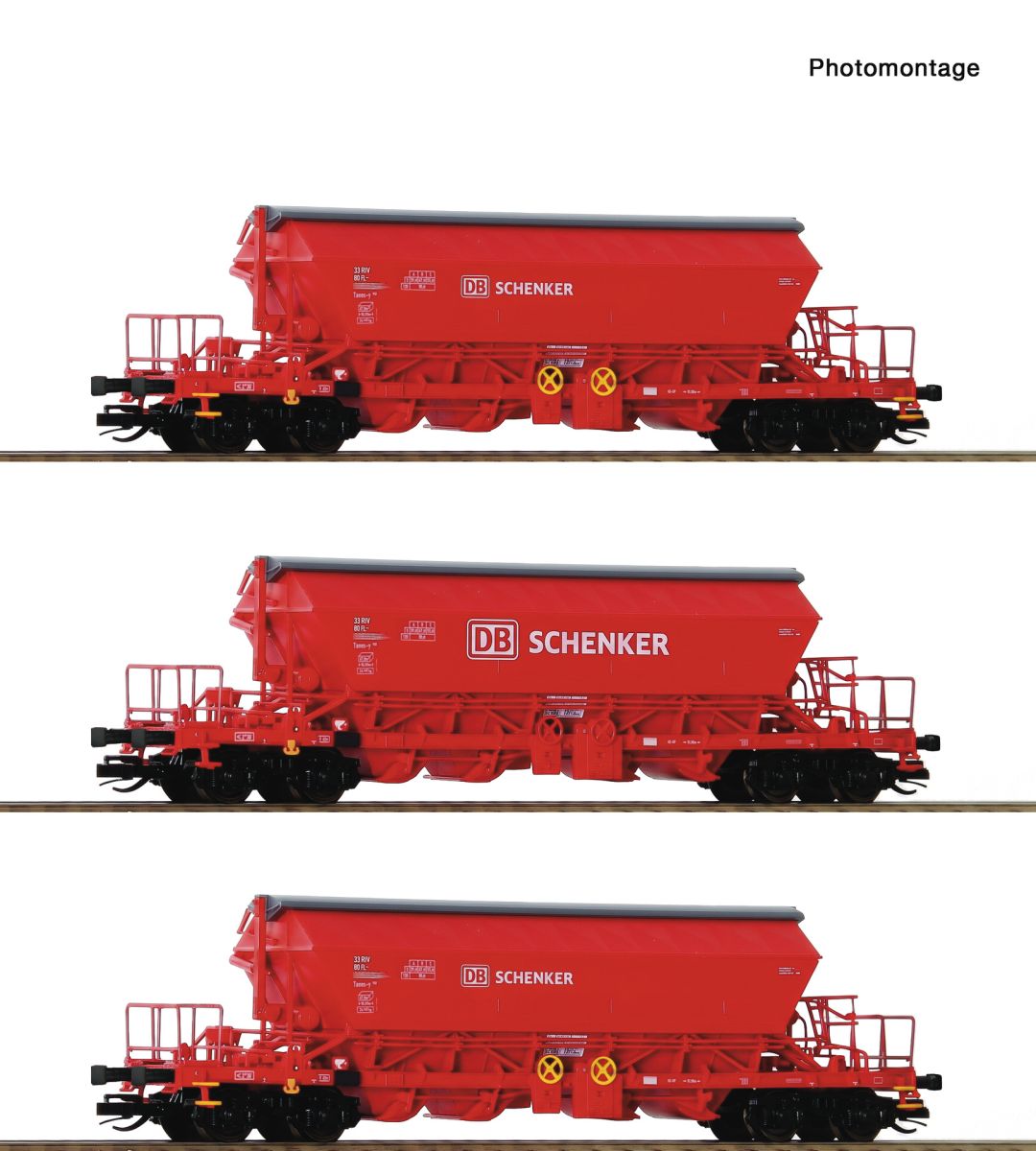 Roco 6680062 - 3er Set Kaliwagen Taoos, DB-Schenker, DBAG, Ep.VI