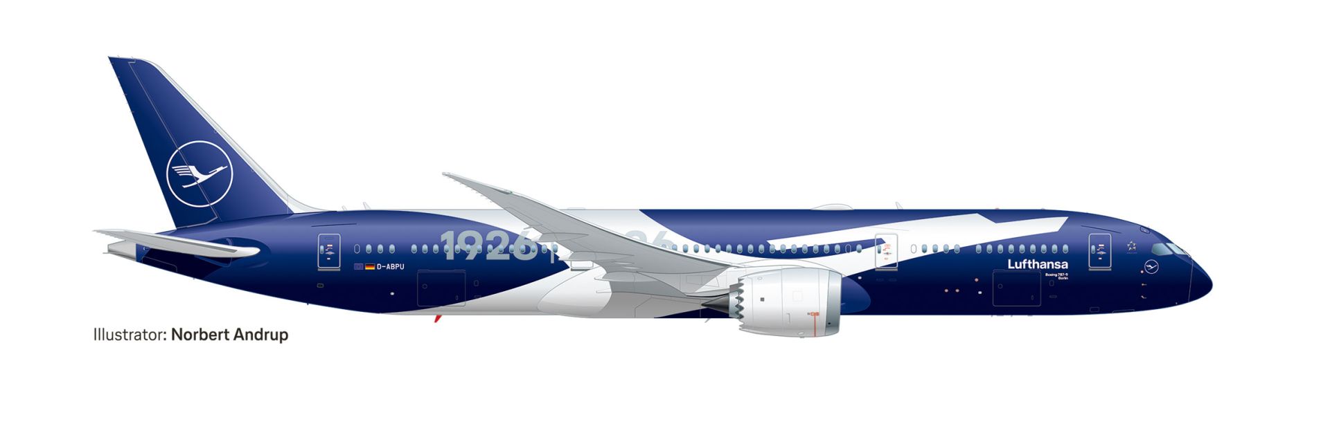 Herpa 573986 - Lufthansa Boeing 787-9 Dreamliner "100 Jahre" - D-ABPU "Berlin"