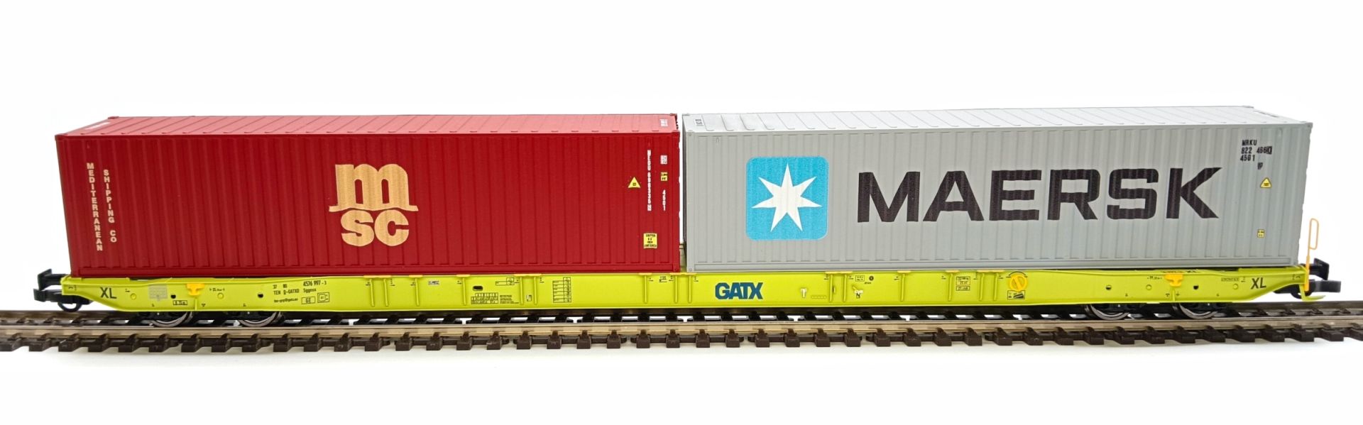 igra 96010116 - Containertragwagen Sggnss, GATX, Ep.VI 'Maersk und MSC'