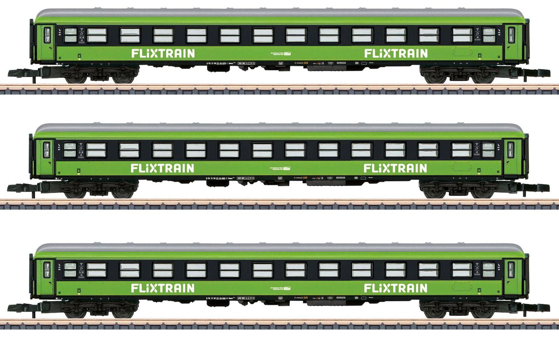 Märklin 87403 - 3er Set Personenwagen, FlixTrain, Ep.VI Märklin 87403 - 3er Set Personenwagen, FlixTrain, Ep.VI