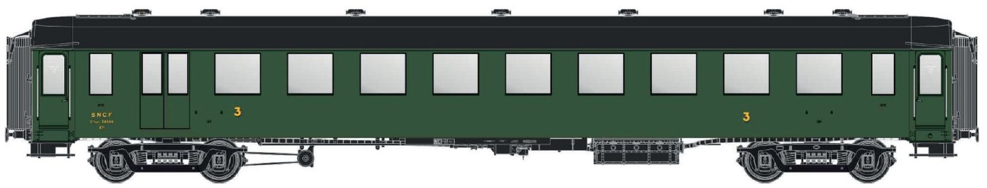 L.S. Models MW40950 - Personenwagen OCEM C10yfi, 3.Kl., SNCF, Ep.IIIa