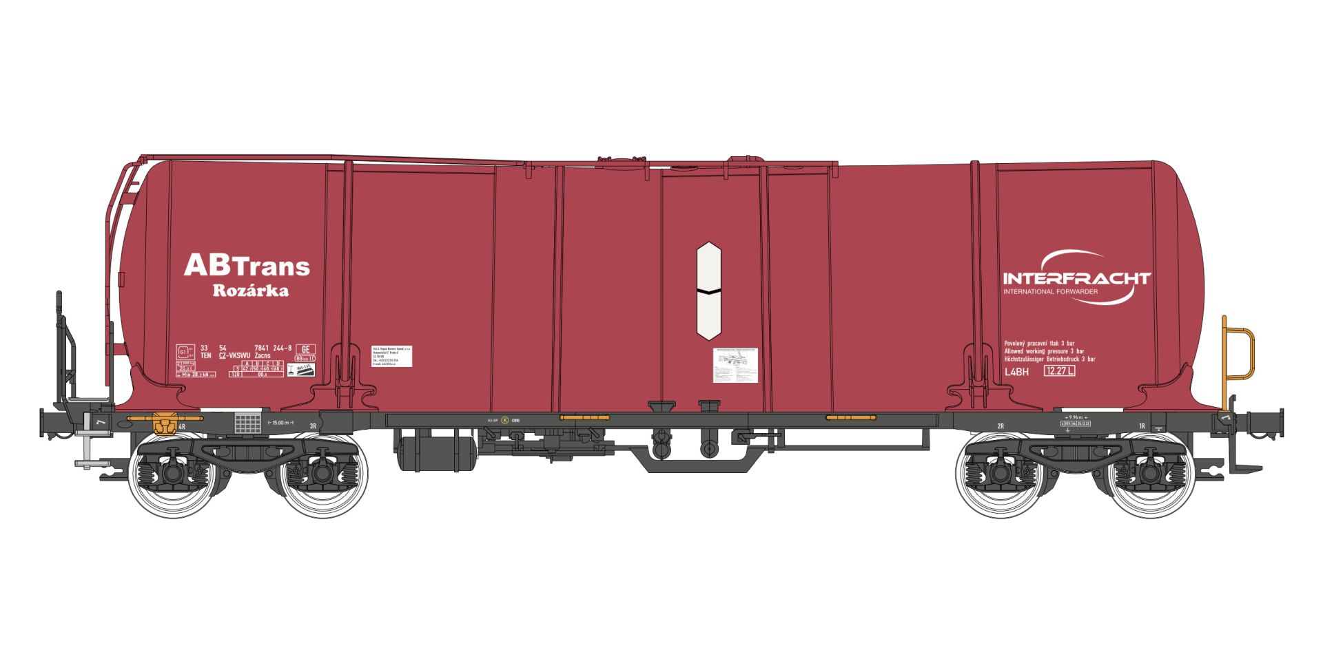 igra 96200078 - Kesselwagen Zacns 88, AB Trans Rozarka, Ep.VI igra 96200078 - Kesselwagen Zacns 88, AB Trans Rozarka, Ep.VI