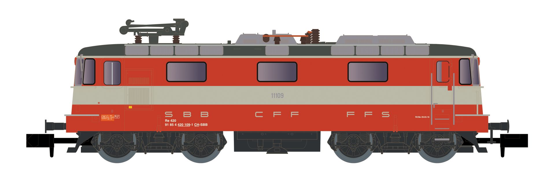 Hobbytrain H3029 - E-Lok Re 4/4 II 11109, SBB, Ep.VI 'Swiss Express'