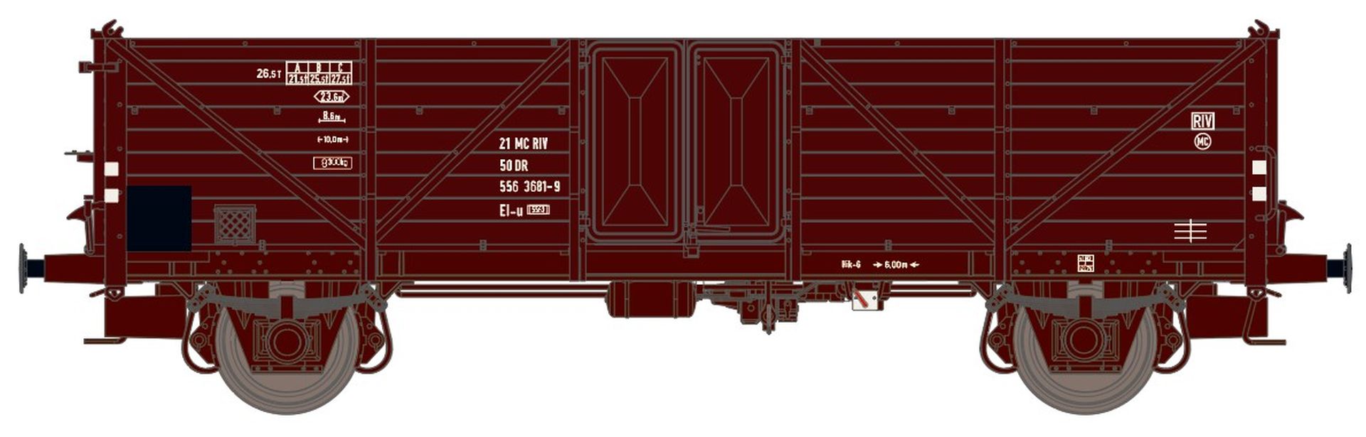 Exact-Train EX24102 - Offener Güterwagen Klagenfurt, DR, Ep.IV