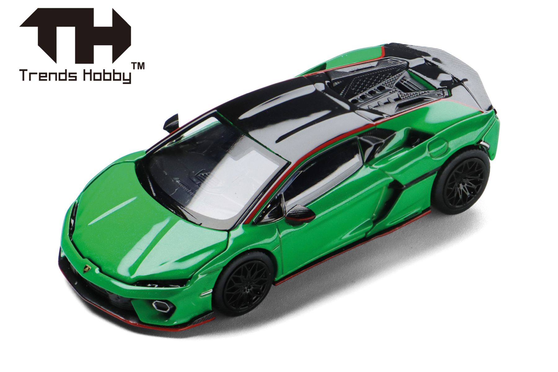 Herpa 864TH000010 - Trends Hobby: Lamborghini Temerario - grün, Motorabdeckung abnehmbar