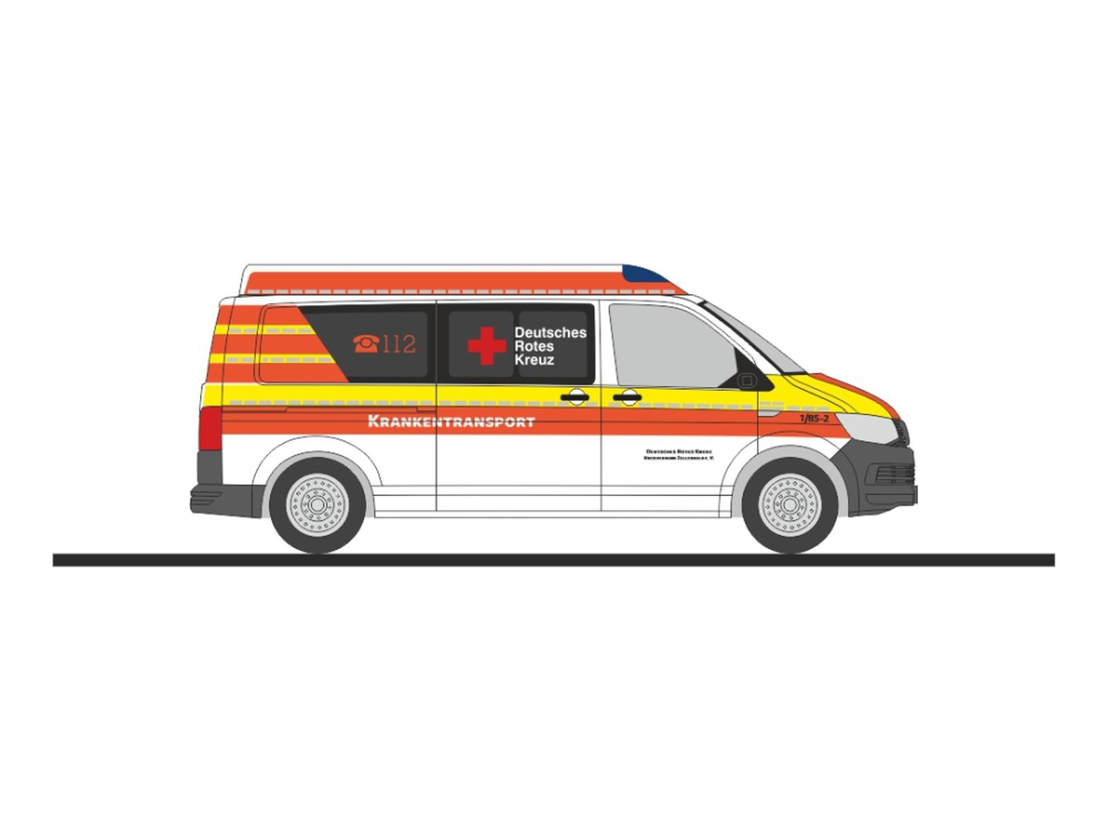 Rietze 53923 - Volkswagen T6 DRK KV Zollernalb, Balingen