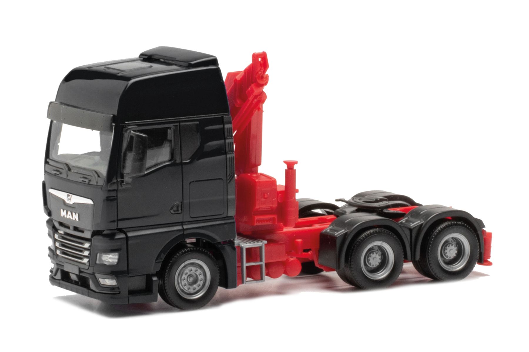 Herpa 313100-003 - MAN TGX GX Zugmaschine mit Ladekran 3achs (6x4), schwarz