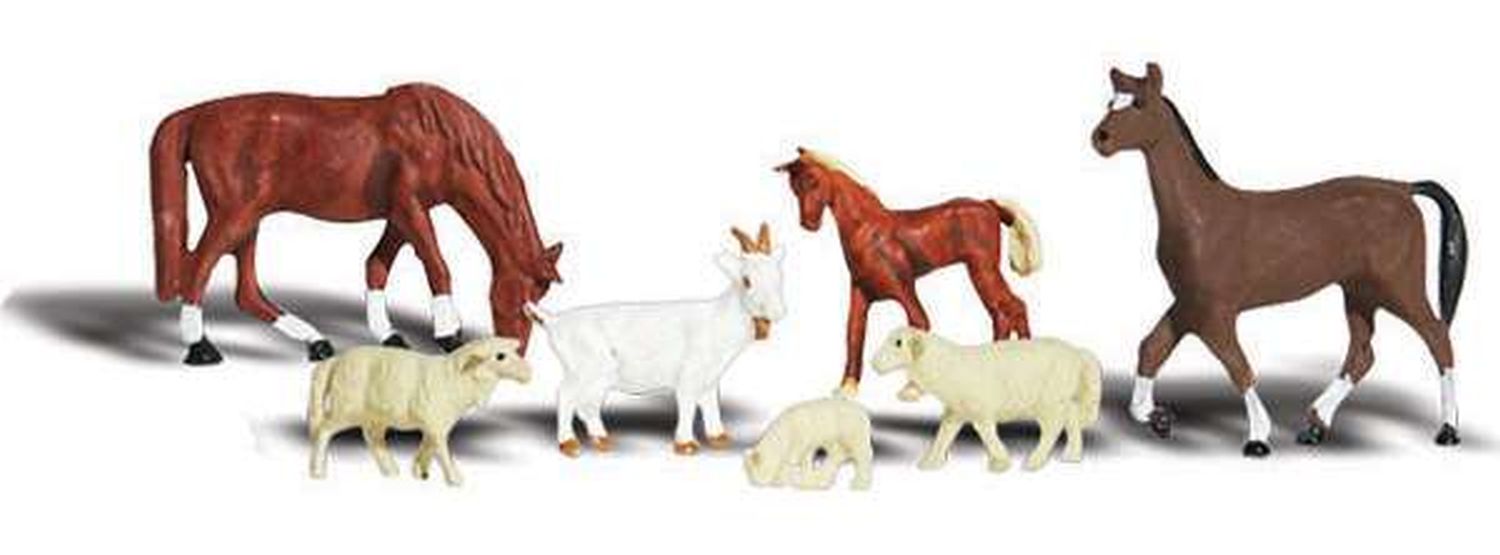 Woodland WA1844 - Farmtiere, Pferde, Schafe und eine Ziege