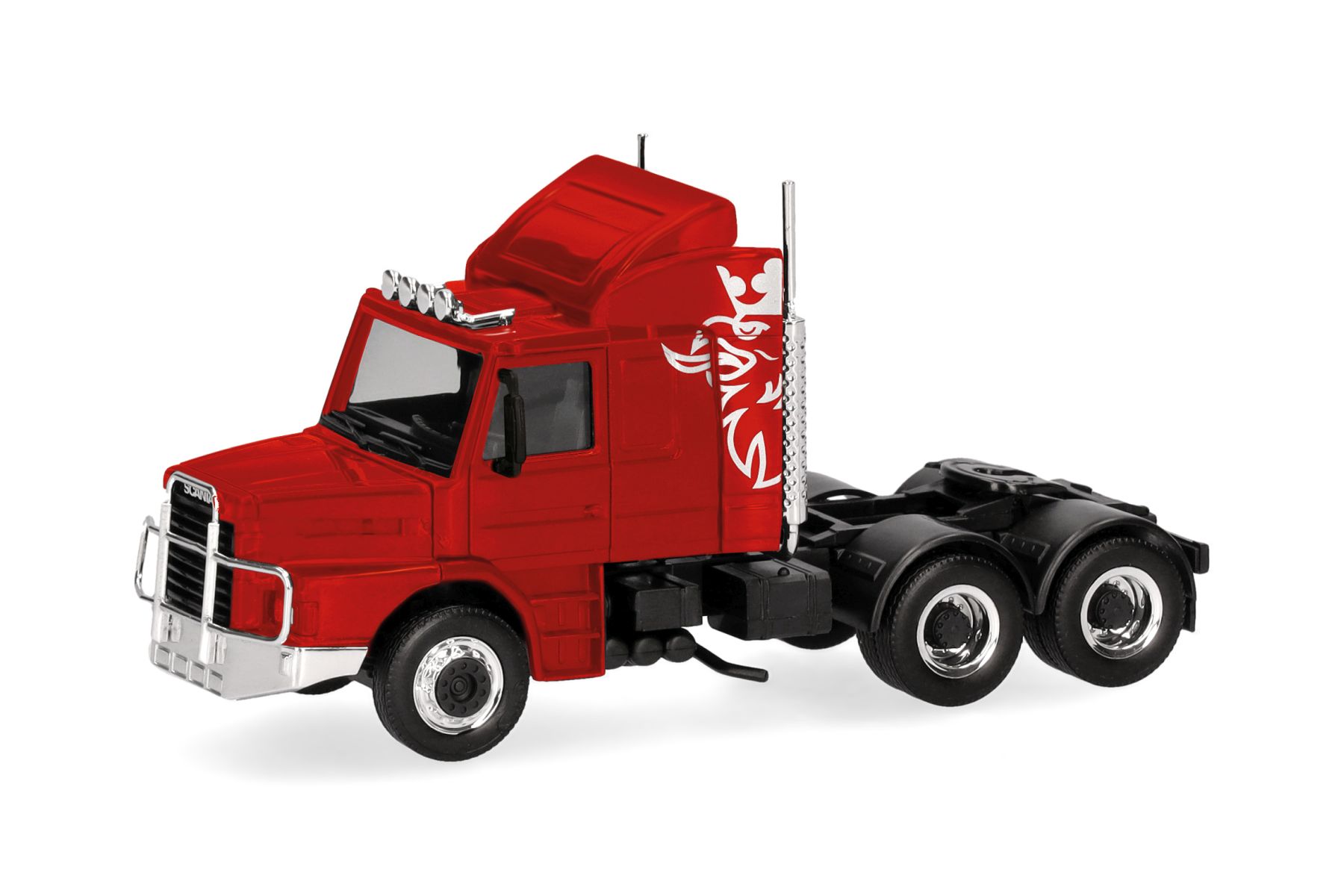 Herpa 319416-002 - Scania Hauber 142 Zugmaschine 3achs (6x4), rot