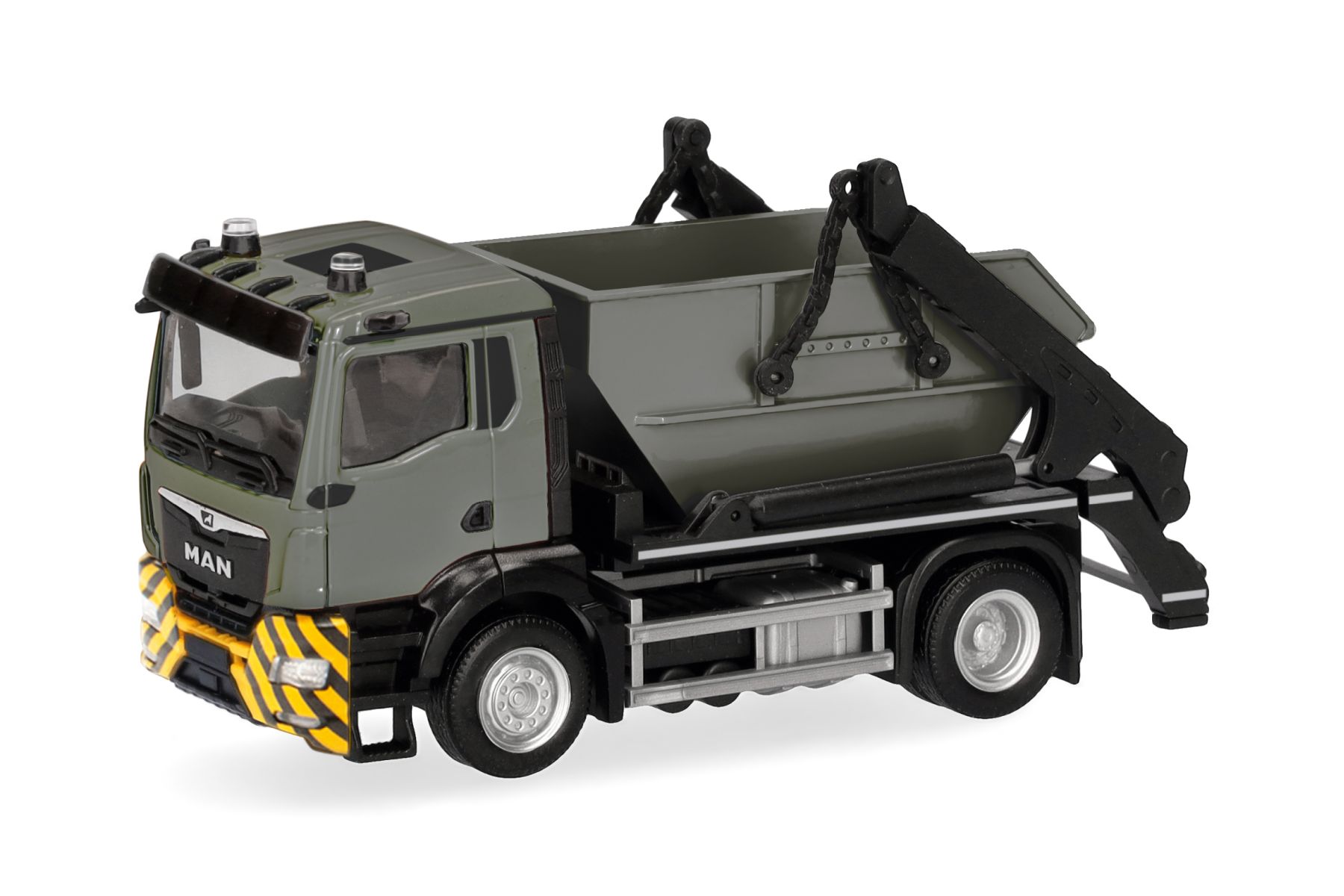Herpa 321716 - MAN TGS NN Meiller Absetzkipper AK12, grau/gelb