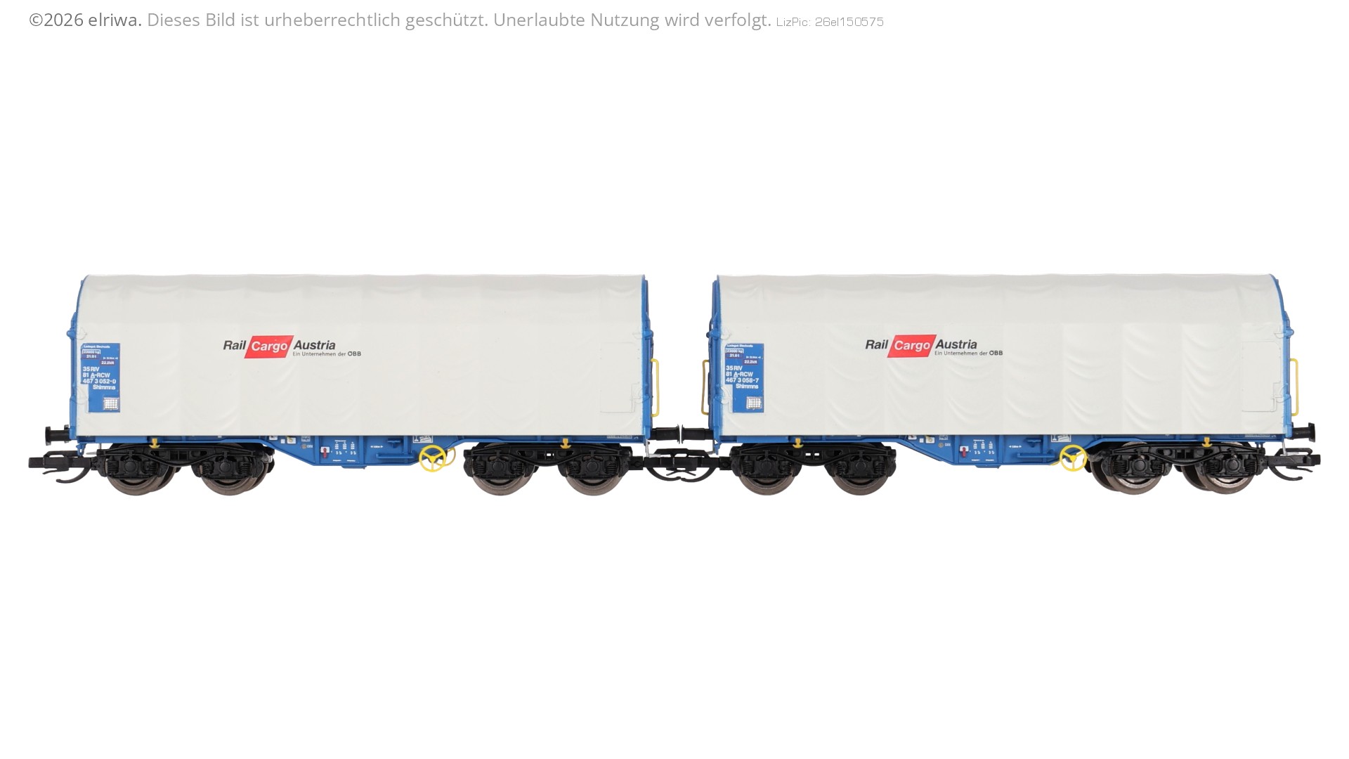 Roco 6680007-2 - 2er Set Schiebeplanenwagen Shimmns, Rail-Cargo-Austria, ÖBB, Ep.VI
