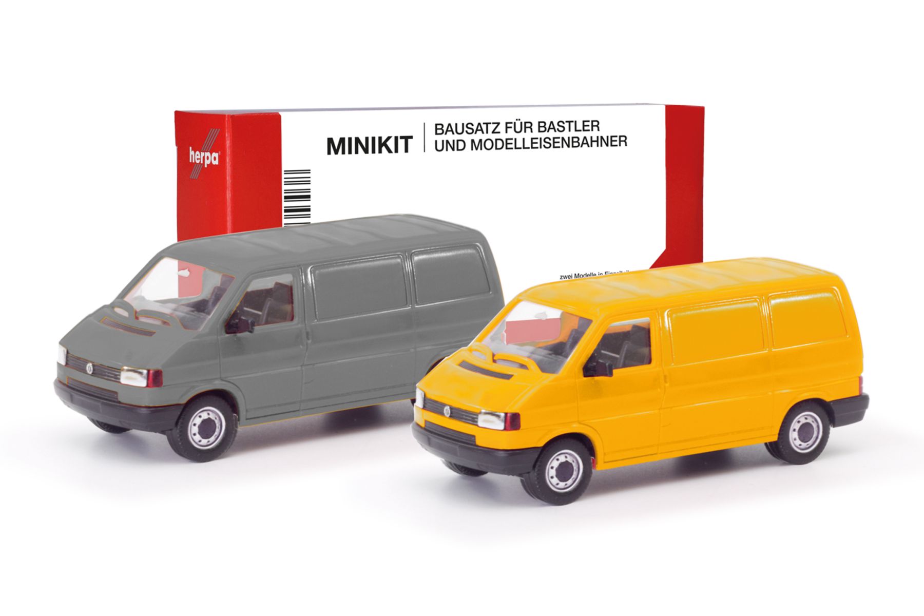 Herpa 012386-004 - MiniKit VW T4 Kasten, grau/ginstergelb