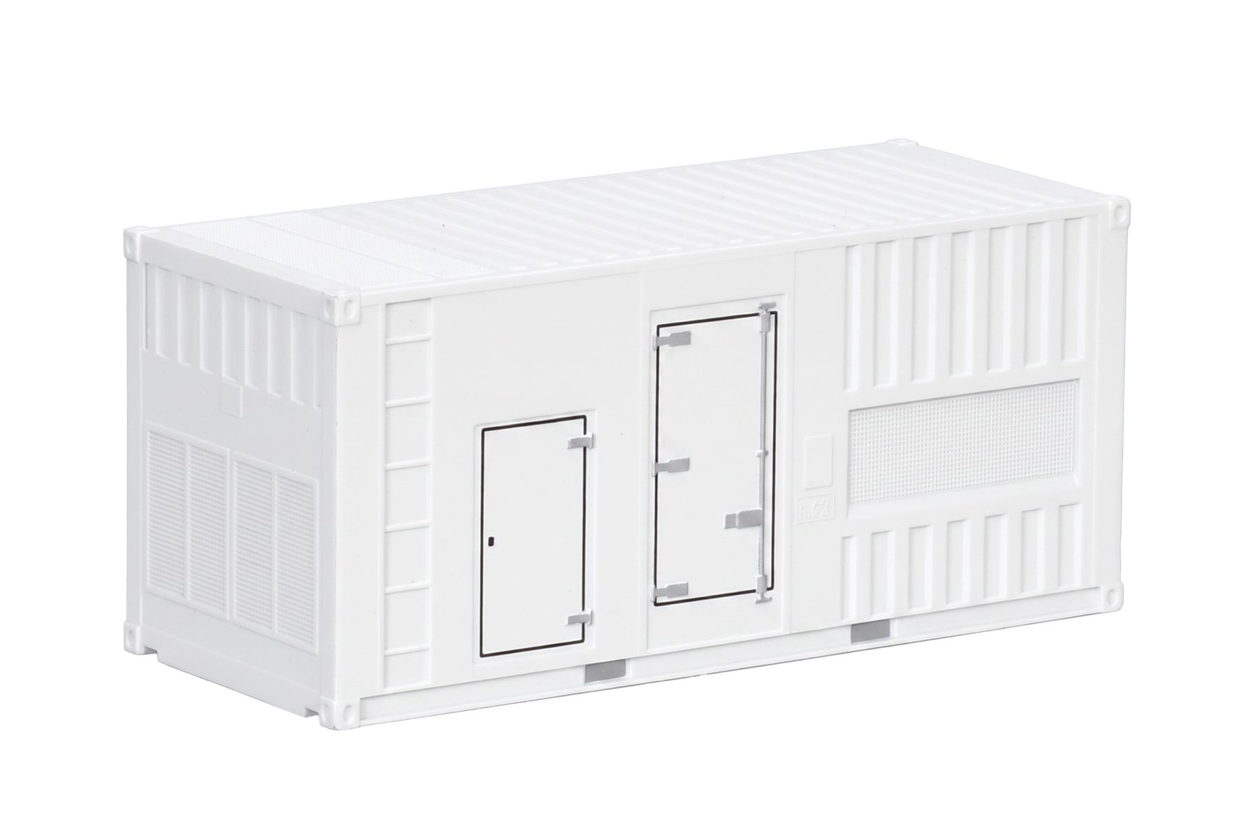 Herpa 055505 - Zubehör: Set mit zwei 20 ft. Container Stromaggregate, weiß