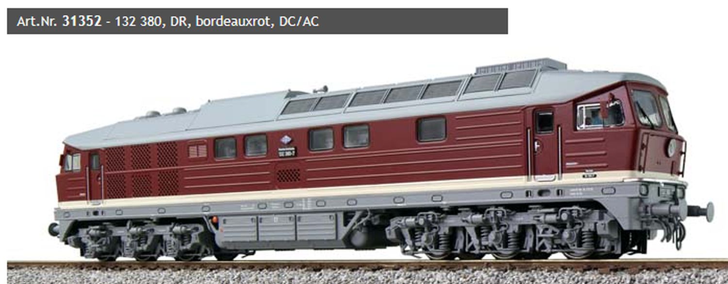 ESU 31352 - Diesellok 132 380, DR, Ep.IV, DC+AC-Sound