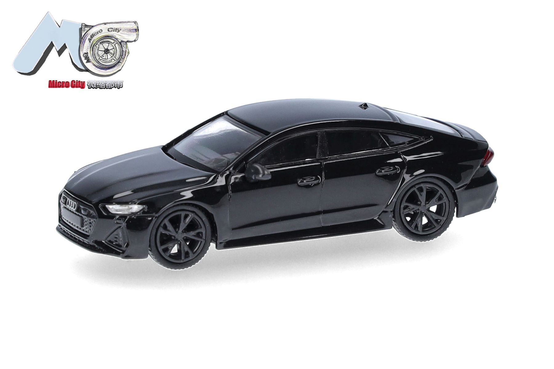 Herpa 87MC000098 - MicroCity: Audi RS7, schwarz
