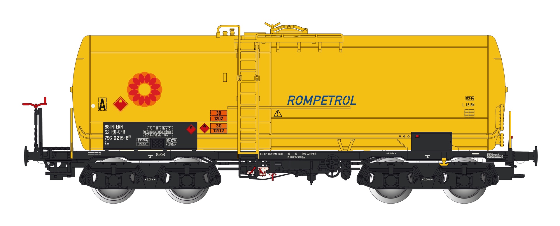 Albert Modell 796016 - Kesselwagen Zes, RO-CFR, Ep.VI