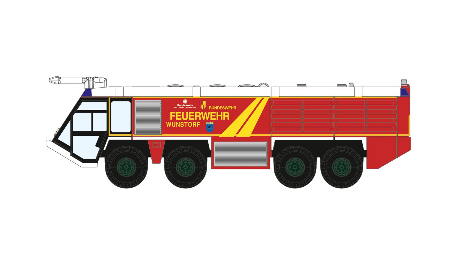 Herpa 574167 - Bundeswehrfeuerwehr Airport Fire Engine - LTG 62 Wunstorf