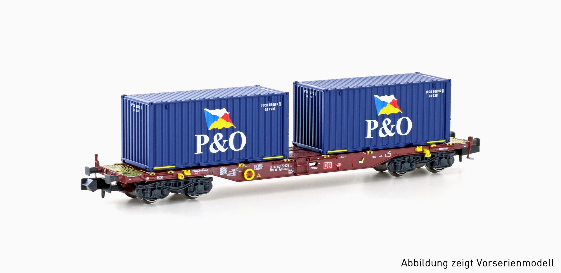 Hobbytrain H23203 - Containerwagen Sgjkkmms 699, DBAG, Ep.VI 'P&O'