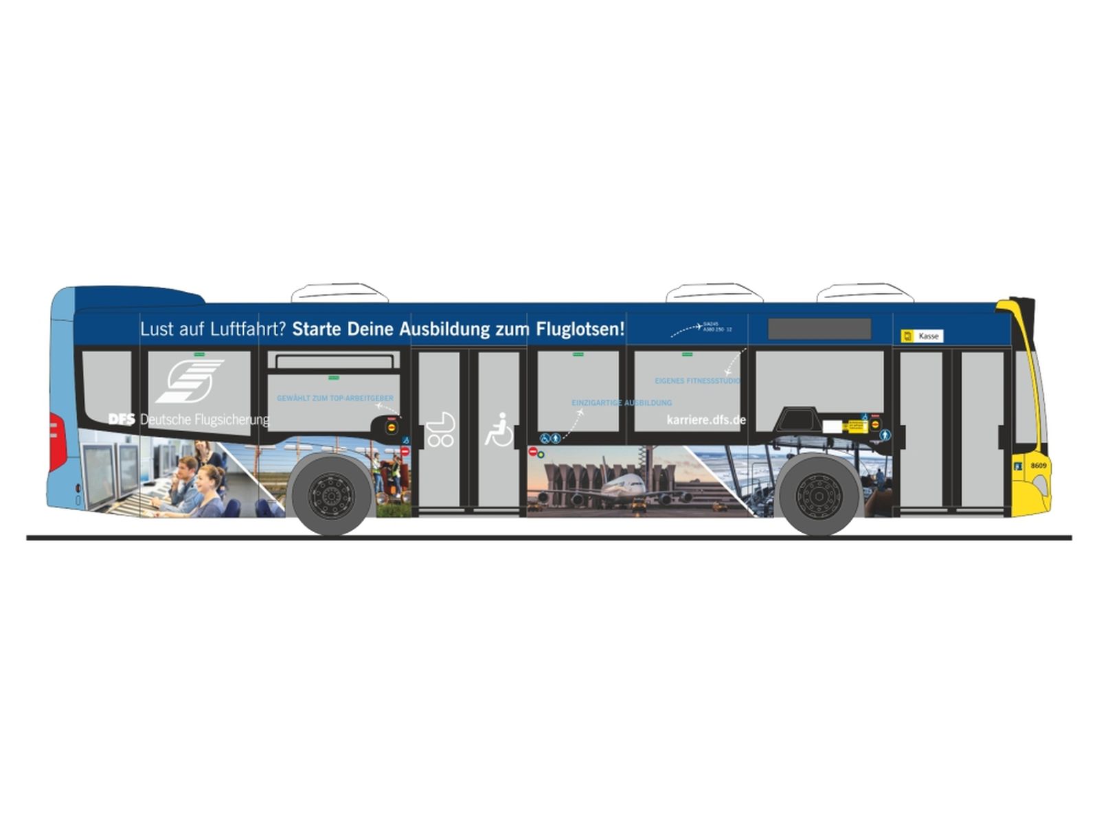 Rietze 73522 - Mercedes-Benz Citaro ´15 Hartmann Berlin - Dt. Flugsicherung