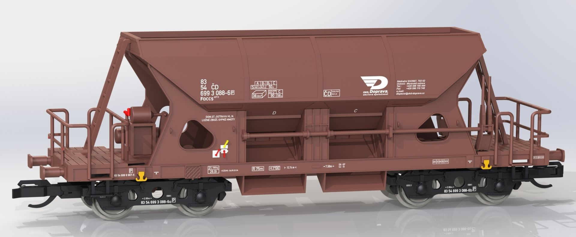 igra 96500022 - Selbstentladewagen Faccs, OKD Doprava, Ep.VI
