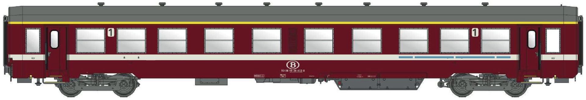 L.S. Models MW40039 - Personenwagen K4 A, 1. Klasse, SNCB, Ep.V