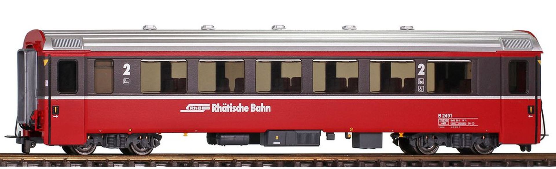 Bemo 3644102 - Personenwagen B 2492 EW IV 'Bernina Express', RhB, Ep.V