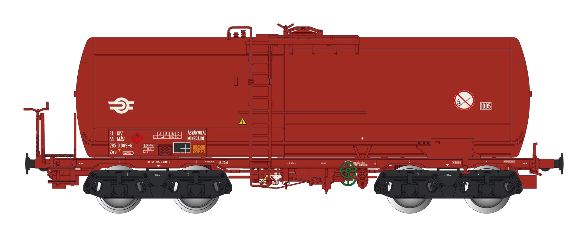 Albert Modell 785029 - Kesselwagen Zas, MÁV, Ep.V