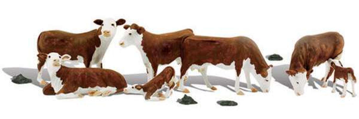 Woodland WA1843 - 5 Herefordkühe und 2 Kälber