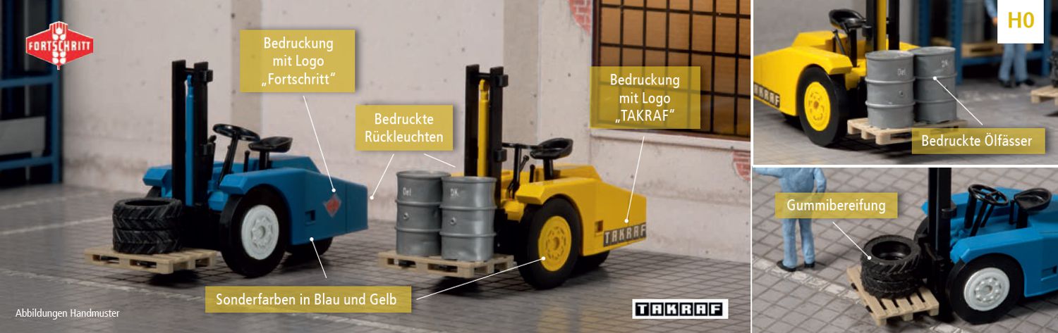 Auhagen 40505 - Set Gabelstapler