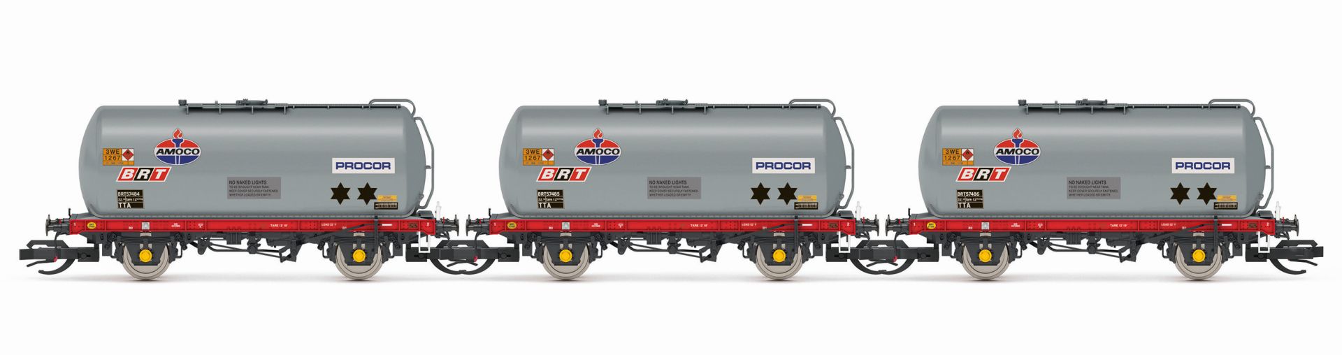 Hornby TT6056 - 3er Set Kesselwagen TTA Tanker Triple pack, Amoco, Ep.IV-V