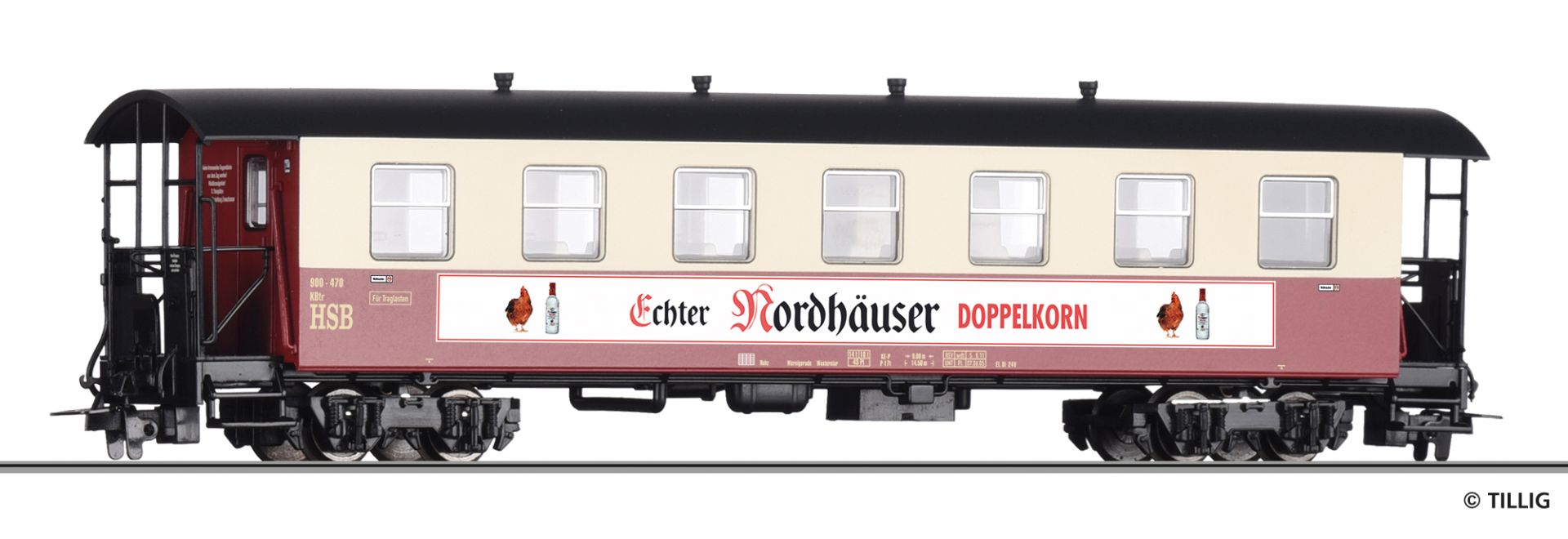 Tillig 03924 - Personenwagen KB 'Echter Nordhäuser Doppelkorn', HSB, Ep.V