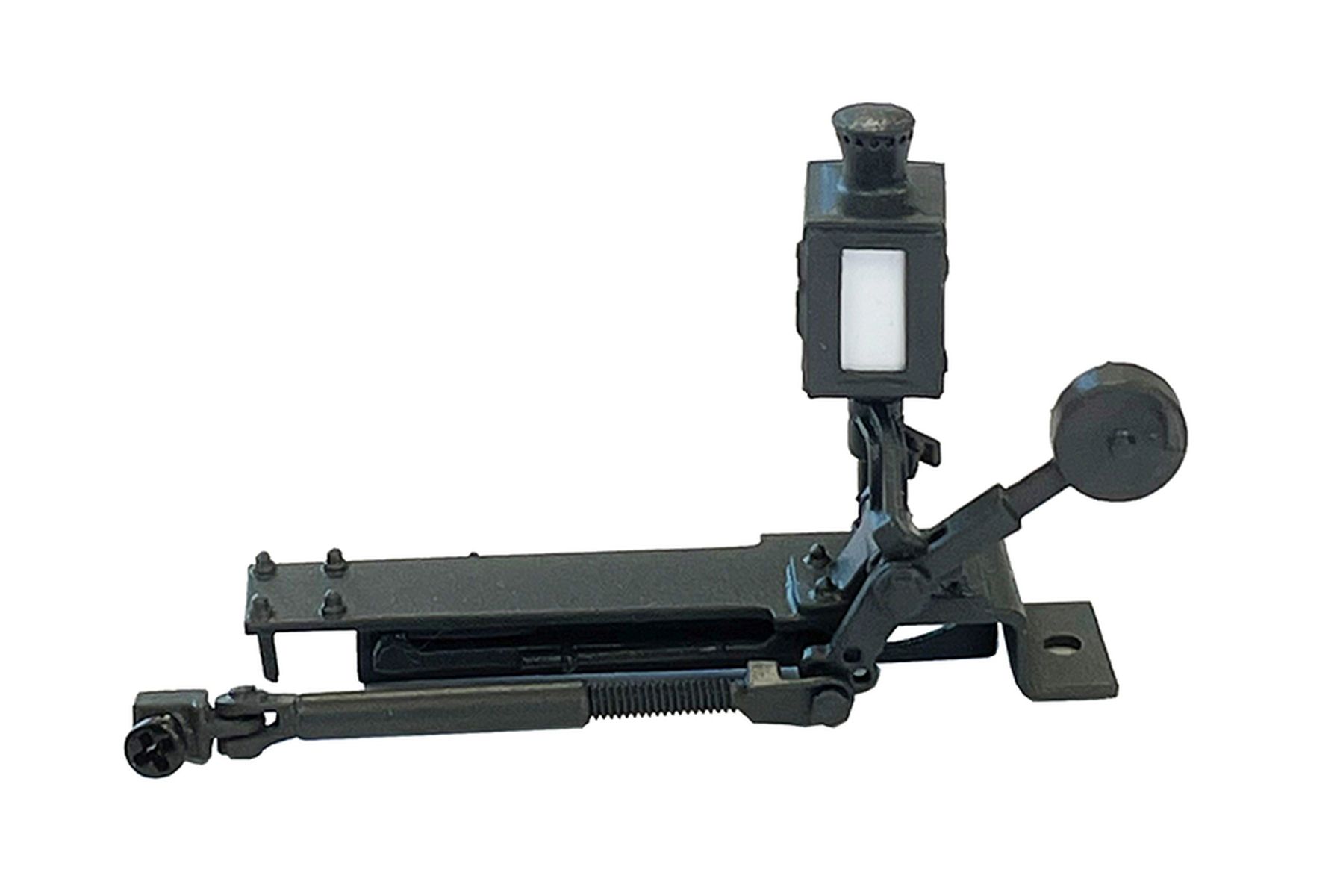 Lenz 55035-07 - Weichenlaterne, Messing Fertigmodell beleuchtet, für rechte Bogenweiche, links vom Gleis stehend, Version B-3