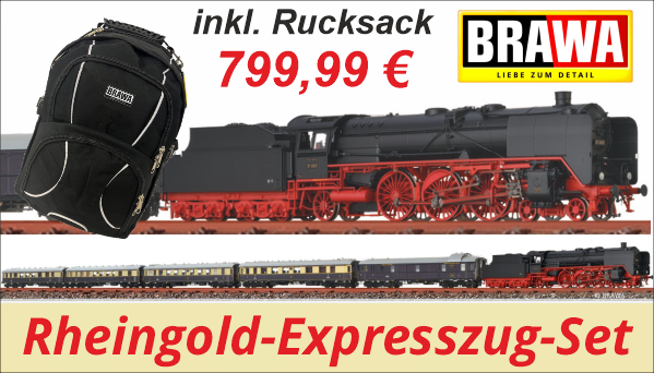 Brawa Rheingold-Set mit BR 01 inkl. Rucksack Aktionspreis
