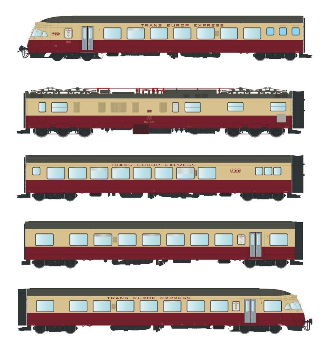 L.S. Models LS17022 - Triebzug RAe TEE II Gottardo, 6-teilig, SBB, Ep.III