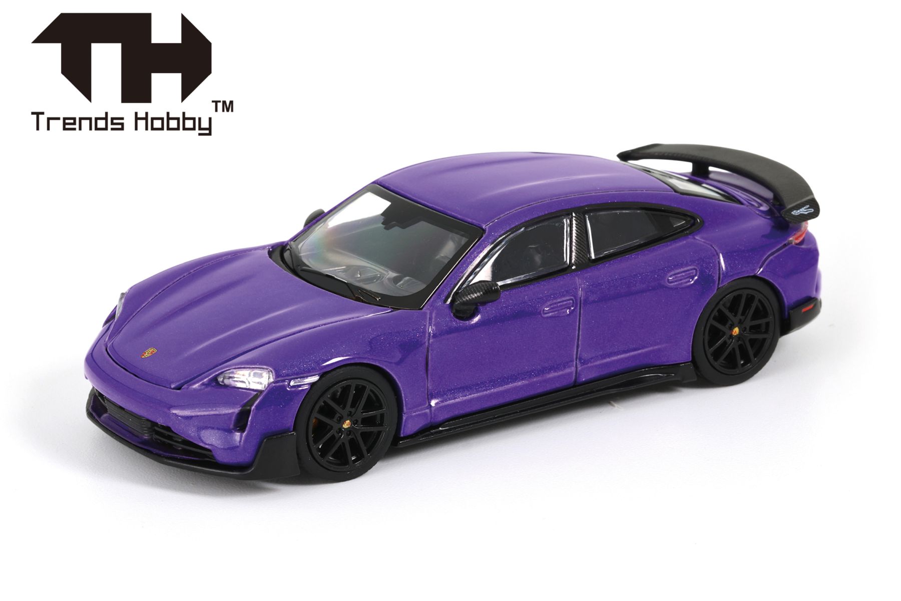 Herpa 864TH000008 - Trends Hobby: Porsche Taycan Turbo GT - lila, Motorhaube zum Öffnen