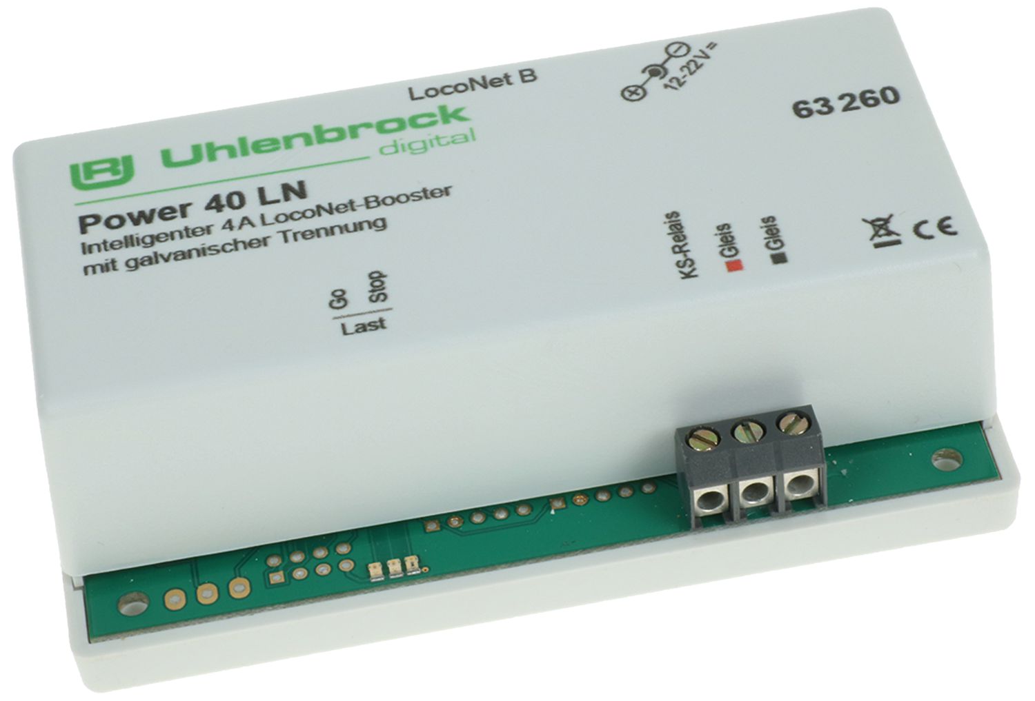 Uhlenbrock 63260 - Power 40 LN, 4A LocoNet-Booster optoentkoppelt