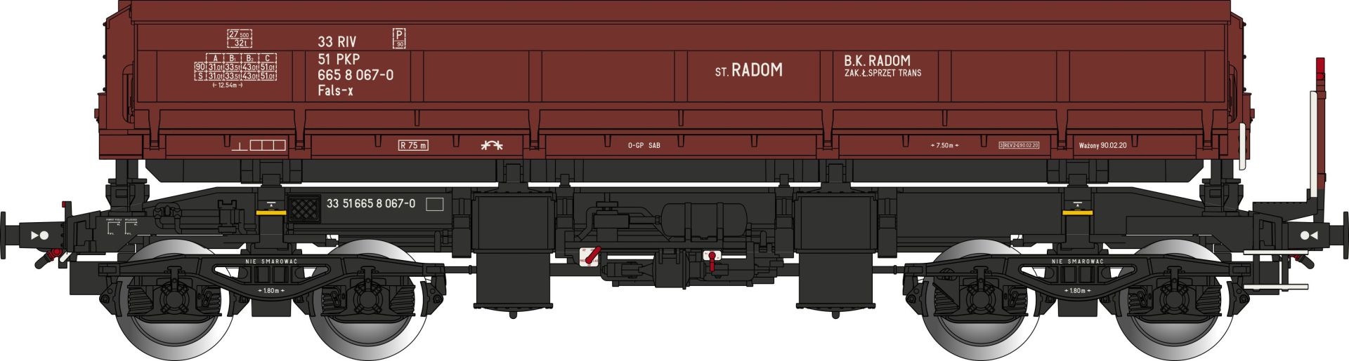 Albert Modell 665055 - Offener Güterwagen Fals-x, PKP, Ep.IV