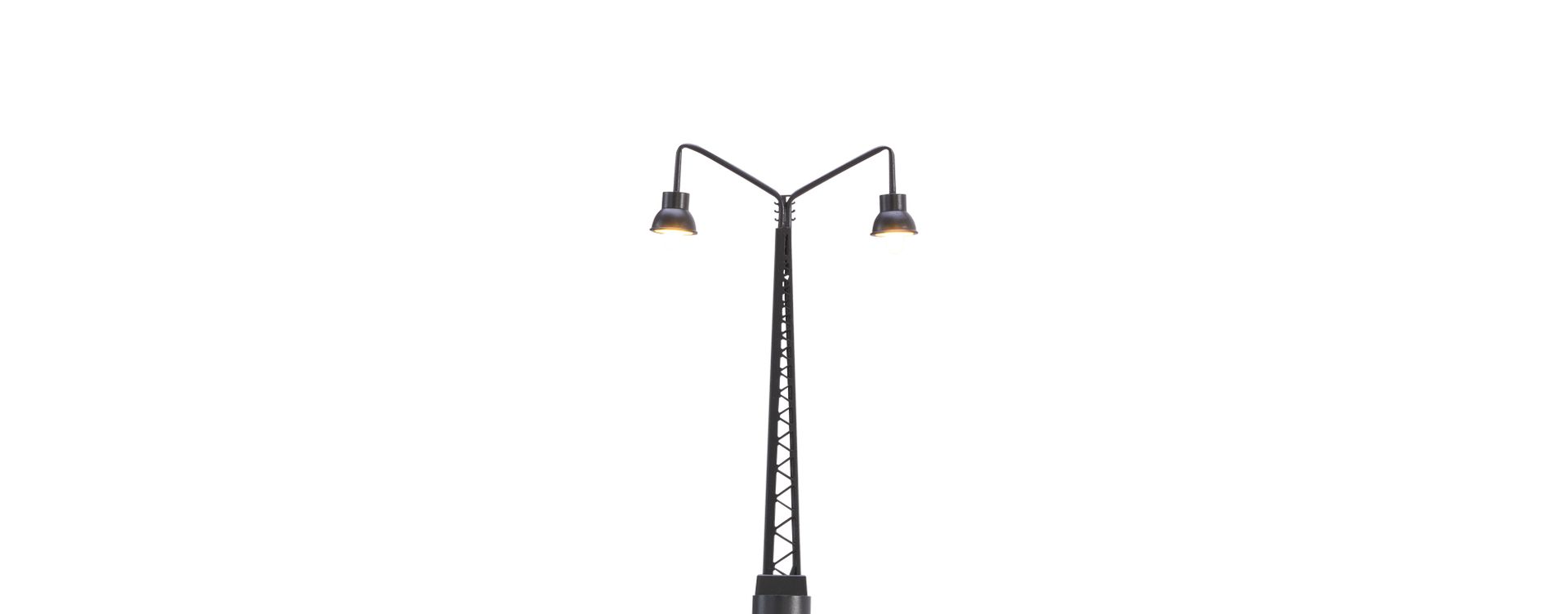 Brawa 83011 - Bogenleuchte 2-fach mit Stecksockel und LED, H= 70mm