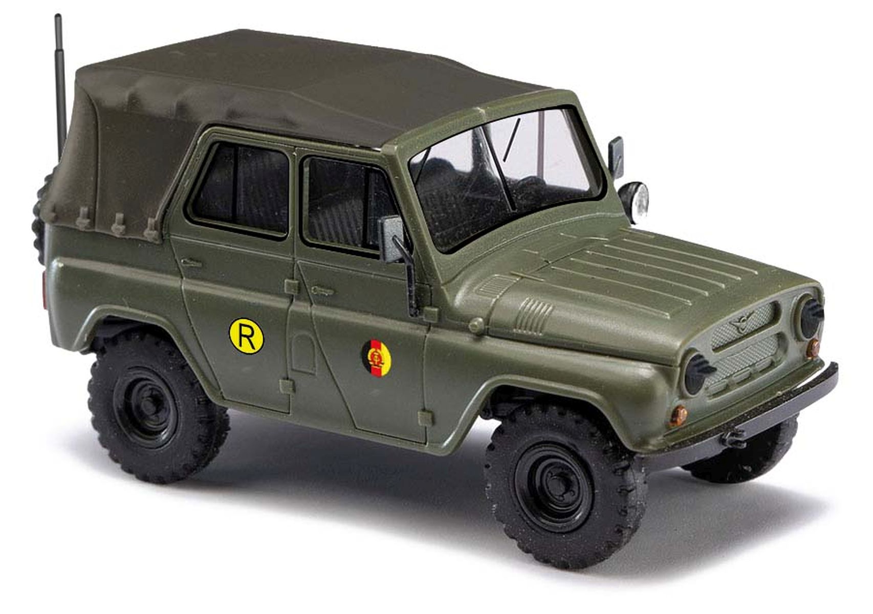 Busch Modellauto: Uaz 469 Dach Bundesgrenzschutz 1972 – Historisch Detailgetreues Sammlerstück (3/21) BA52101