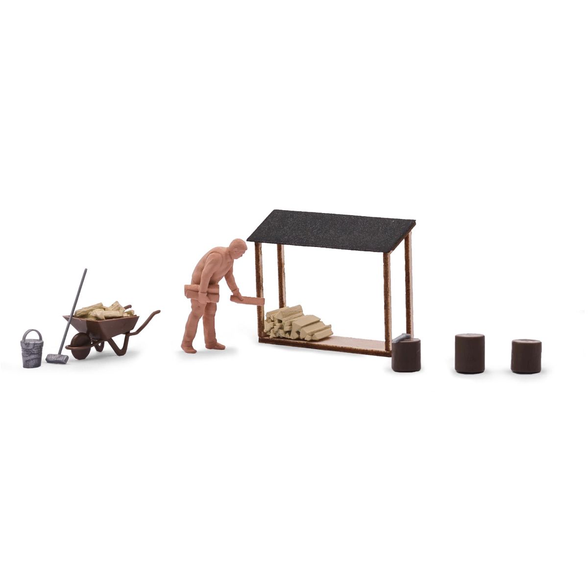 Busch 1869 - Holz stapeln H0