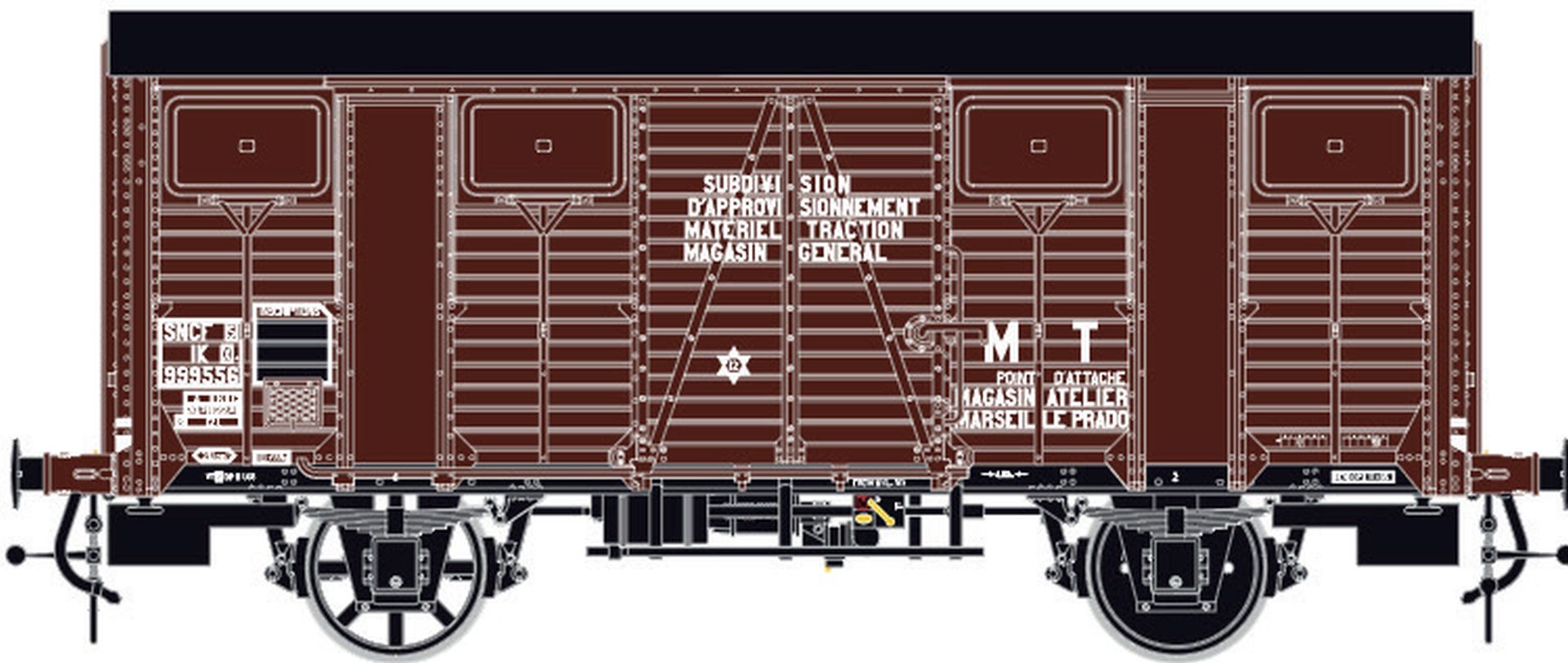 L.S. Models 31305 - Gedeckter Güterwagen IK 29 OCEM, SNCF, Ep.IIIb