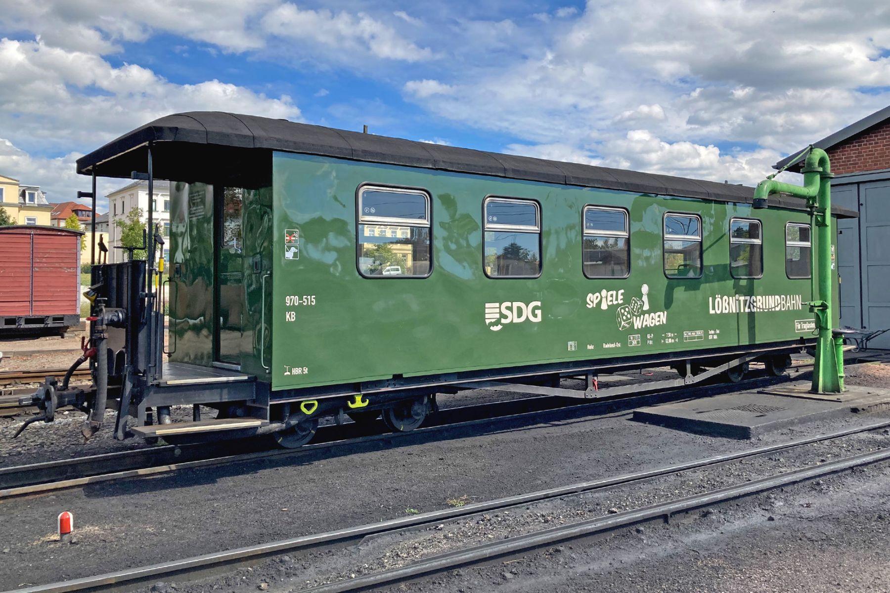 Bemo 3021867 - Spielewagen 970-410, Lößnitzgrundbahn, SDG, Ep.VI