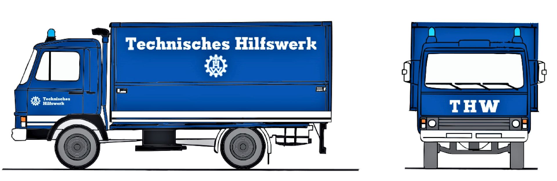 Loewe 4044 - Magirus Deutz 'Zeta'  90 M 5 - Gerätewagen, THW