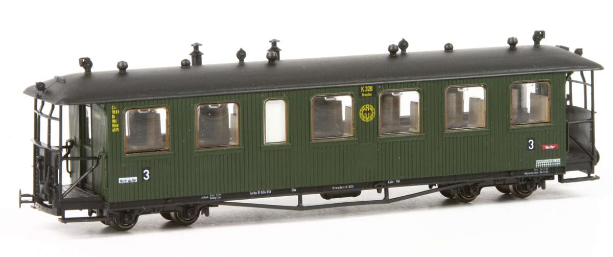 Technomodell 52423 - Personenwg. 3.Kl., DRG, Ep.II, grün