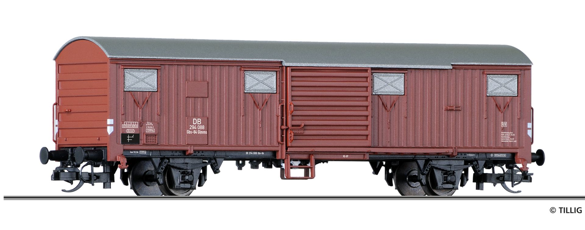 Tillig 17181 - Gedeckter Güterwagen Glmms 64, DB, Ep.III