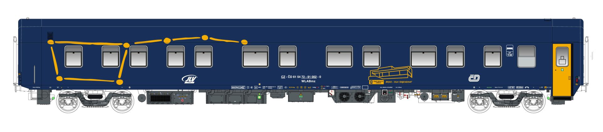 L.S. Models LS58609 - Schlafwagen WLABmz 826, CD, Ep.VI, Brno
