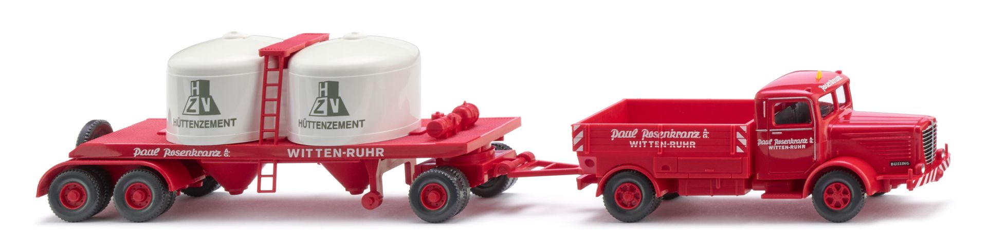 Wiking 053406 - Chemikalienhängerzug (Büssing 8000) "Rosenkranz"