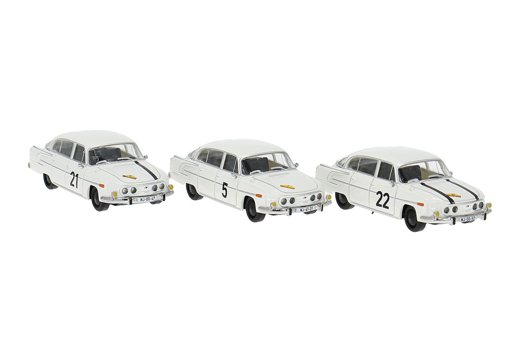 Brekina 27333 - Set mit 3 Tatra 603, Teilnehmer des "Marathon de la route" 1965