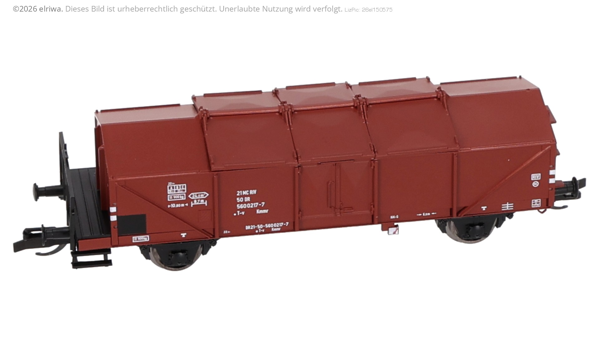 Hädl 116414 - Klappdeckelwagen T-v mit Bremserbühne, DR, Ep.IV