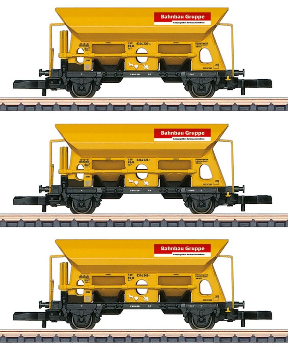 Märklin 82429 - 3er Set Güterwagen Fc 089, Gleisbauzug, DB-Bahnbau, Ep.VI
